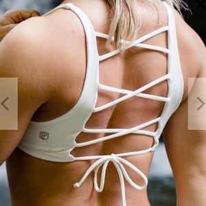 NWT Born Primitive White bikini Top